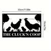 Unique Handmade Custom Rustic Black Iron Wall Plaque Chicken Egg Design Farmhouse Outdoor Decor