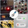 CESFONJER 5Pcs 6mm 1/4" LED Metal Indicator Light 12V Waterproof
