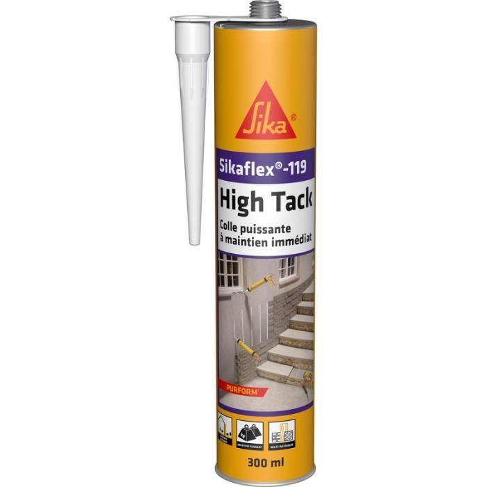 Colle - SIKA - Sikaflex-119 High Tack - 300Ml - Blanc - Polyuréthane - Forte adhérence