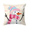 Pink Christmas Theme Cushions Pillowcase Polyester Cushion Cover Throw Pillow Sofa Decoration Pillowcover Home Car Sofa Decor