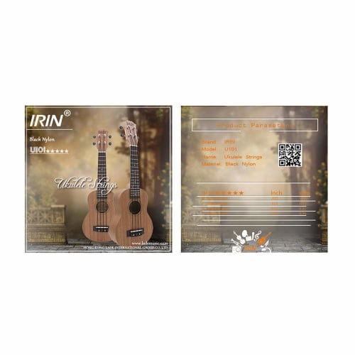 Benkeg Schwarze Ukulelesaiten, Nylon, Satz mit 4