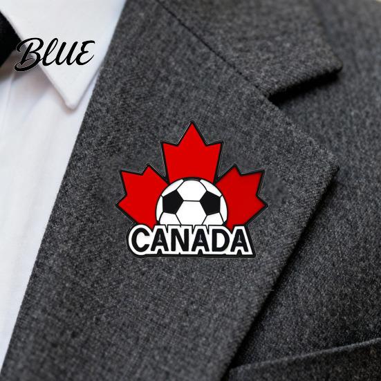 Colorful Enamel Badge Football USA Flag Pattern Zinc Alloy Brooch