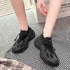 One-pedal soft-soled dad shoes for women 2025 summer new trend mesh shoes breathable thick-soled fly-woven casual sports shoes