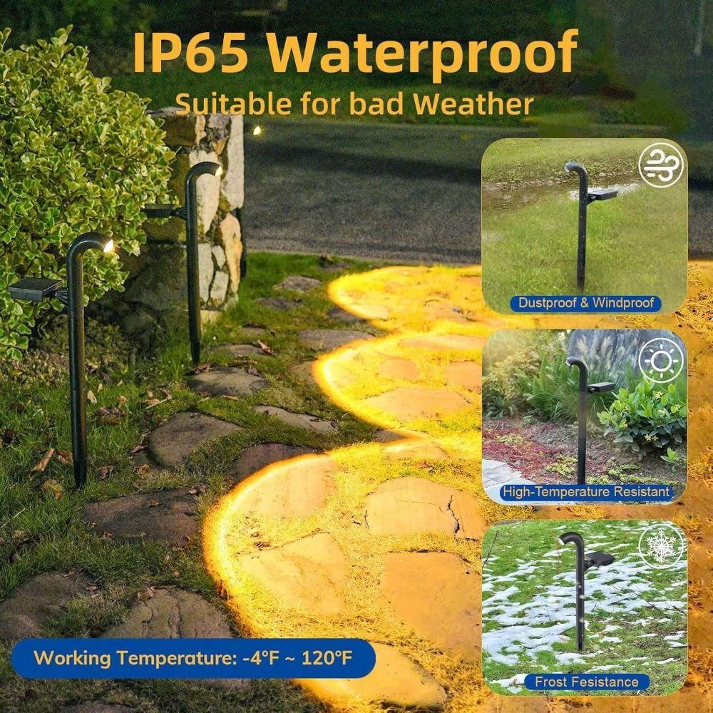 Warm White Light Solar Pathway Lights Waterproof Solar Power Solar LED Light  Lawn Decoration