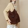 Premium and Niche First Layer Cowhide Hand-held Bucket Bag, Genuine Leather Tote Fashionable Women's New Large Capacity Shoulder Bag