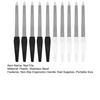 10Pcs Stainless Steel Nail File Pointed Tip Non-Slip Ergonomic Handle Men Women Gel Acrylic