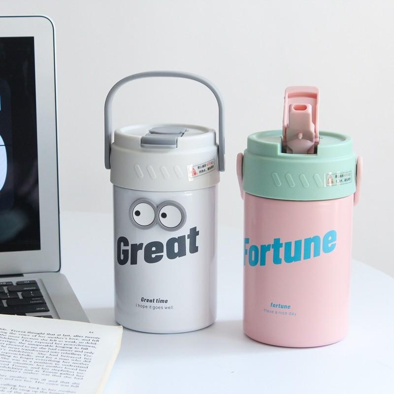 Modern Minimalist 316 Stainless Steel Travel Mug With Tea Separator For Office And Commuting