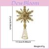 Stunning Christmas Tree Topper Snowflake Decoration In Gold Silver Red Colors For Holiday Celebrations