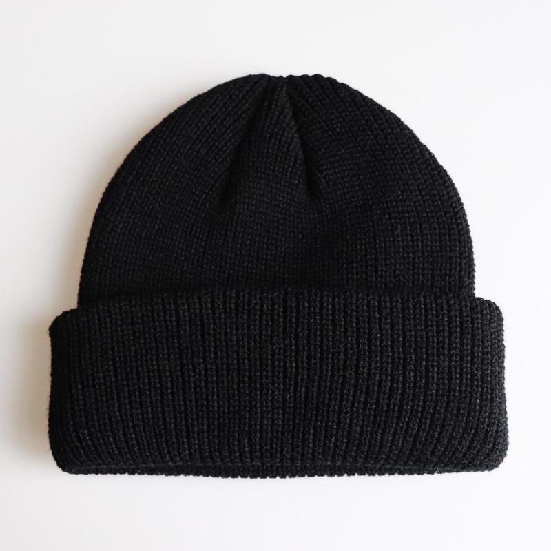 

Korean unisex solid color fashion hexagonal beanie knit hat hip-hop pullover hat ski hat wool hat Adjustable чёрный