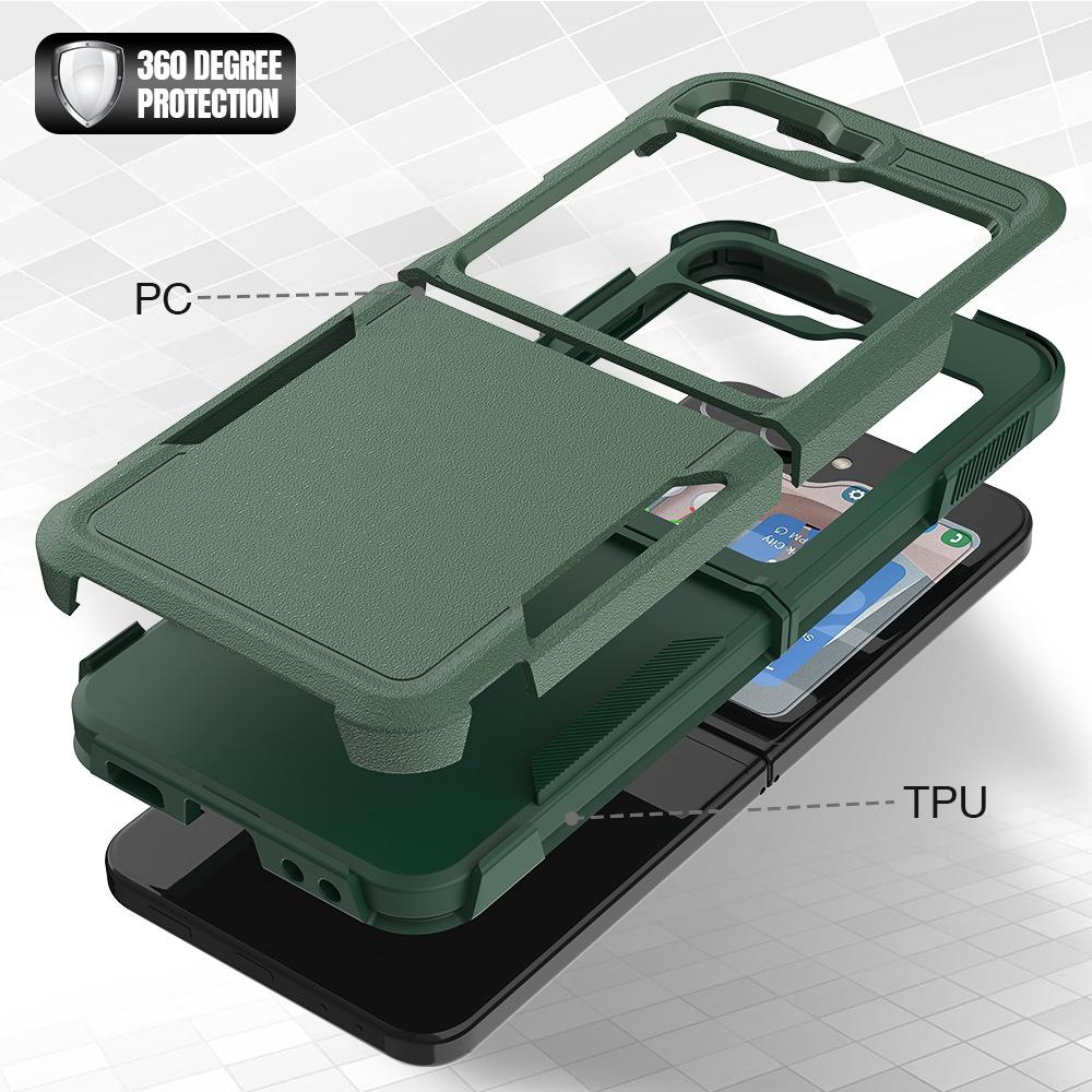 Applicable To Samsung ZFlip7 Folding Screen Mobile Phone Case Set Sail 2-in-1 Matte Anti-drop PC + TPU Protective Case Foreign Trade