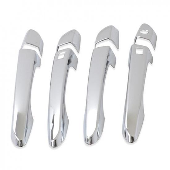 For Hyundai Tucson 2016-2019 Chrome Side Door Handle Cover Trim with Smart hole
