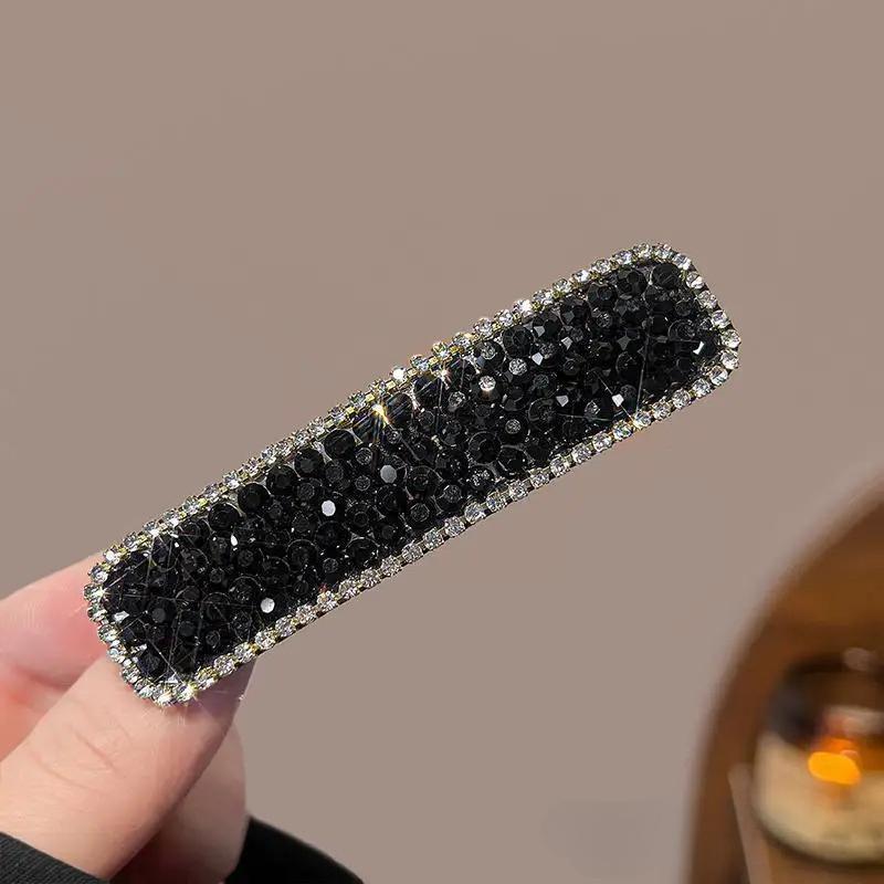New Rhinestone Super Flash Simple BB Clip Full Rhinestone Bangs Clip Adult Side Clip Back Hair Clip