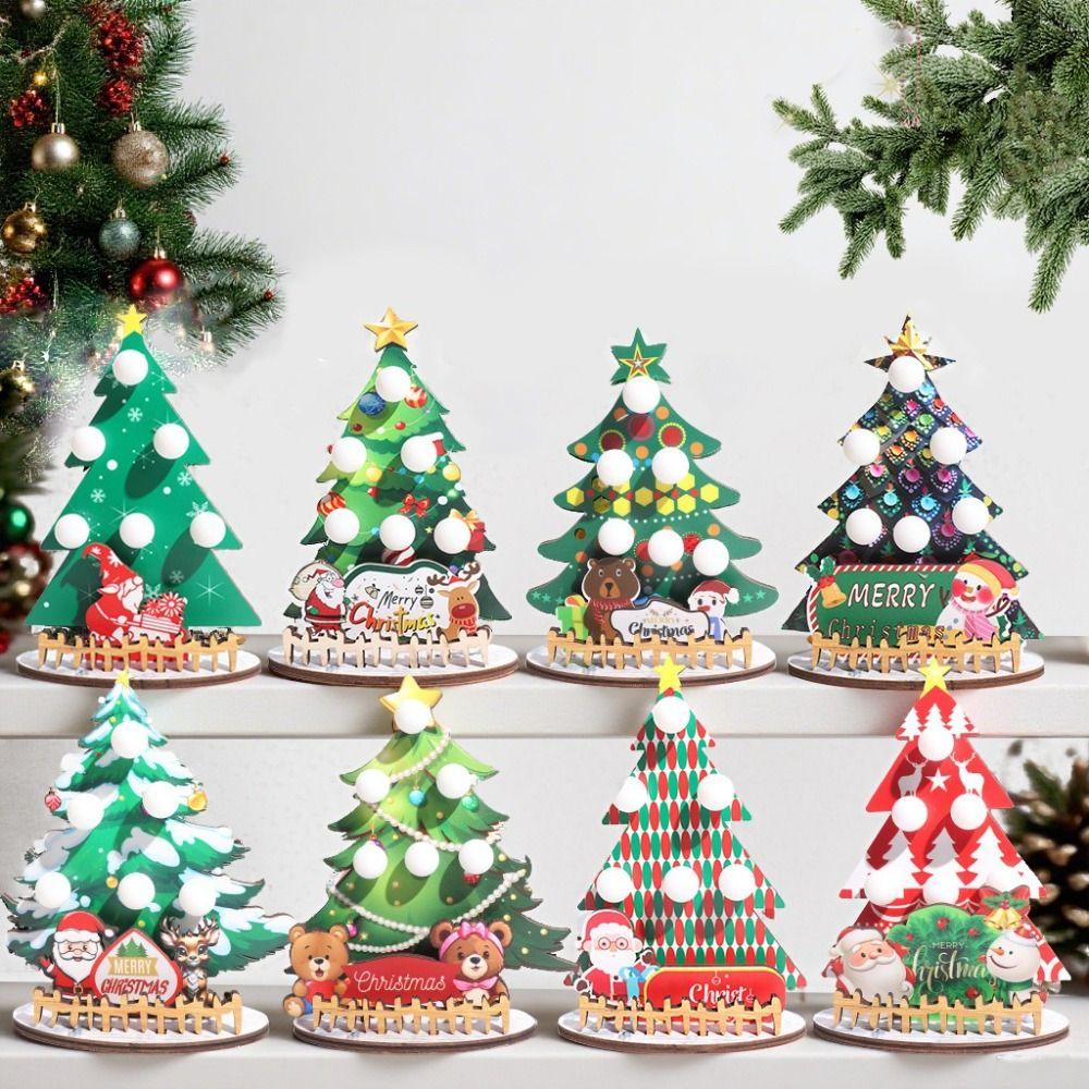 Desktop Size Christmas Lights Luminous LED Christmas Tree DIY Gift Xmas Ornaments Room Decor