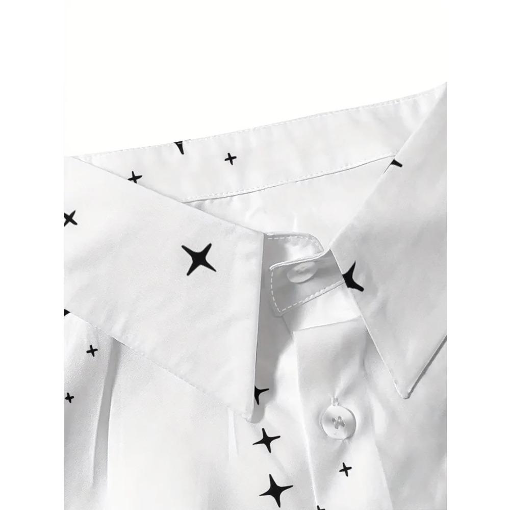 New fashion women's button-down shirt, spring and autumn casual top versatile commuter lapel button-down long-sleeved shirt
