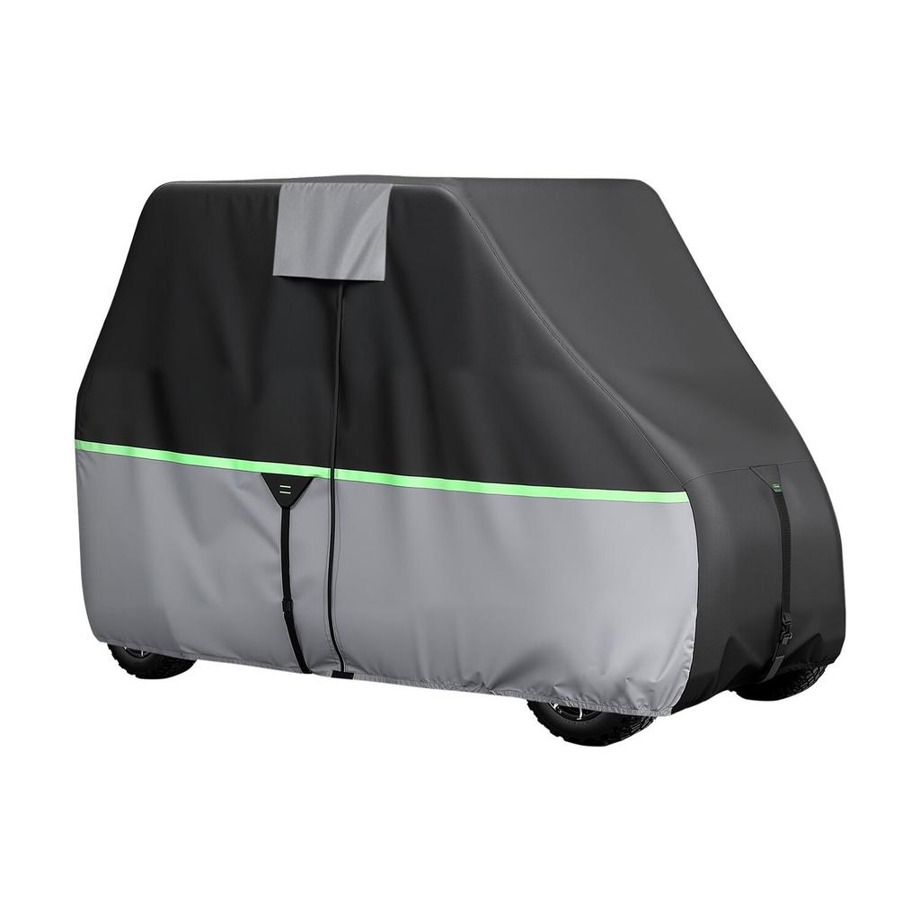 Golf Cart Cover, Full Coverage 2+2/4 Passenger Golf Cart, 600D Waterproof Oxford Fabric Club Car Cover Fits Most Carts Club Car, Yamaha, EZGO, Honda,