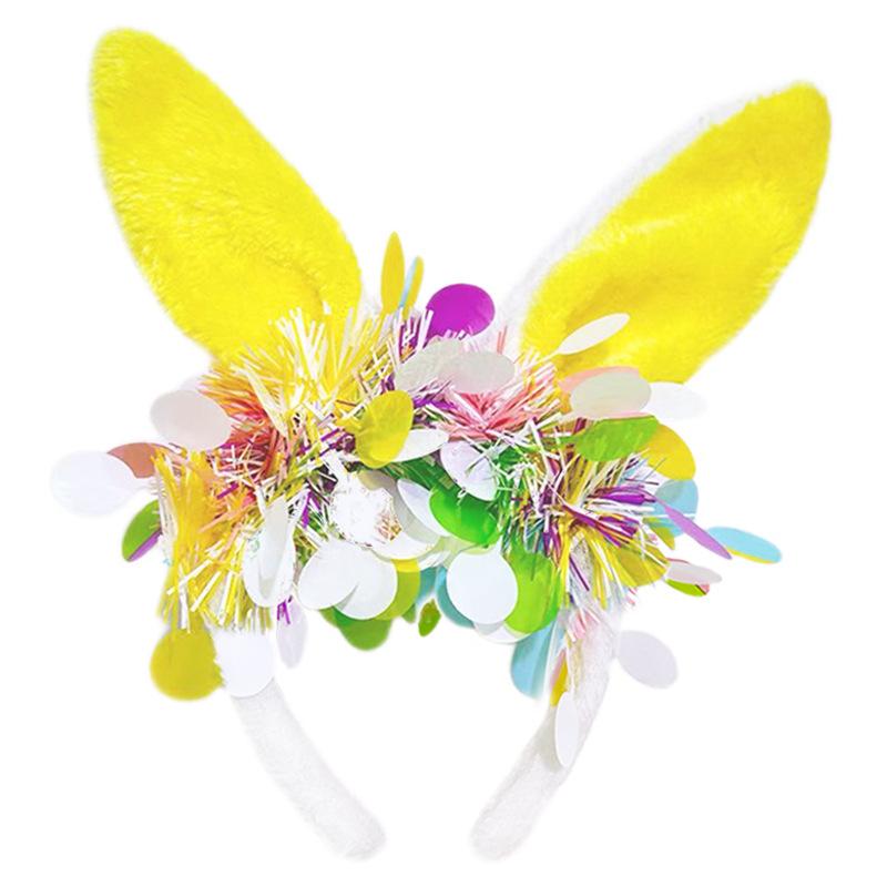 Children Headwear Comfortable Rabbit Ear Headband Animal Headband Stylish Easter Party Photo Prop For Easter Egg Hunt Party