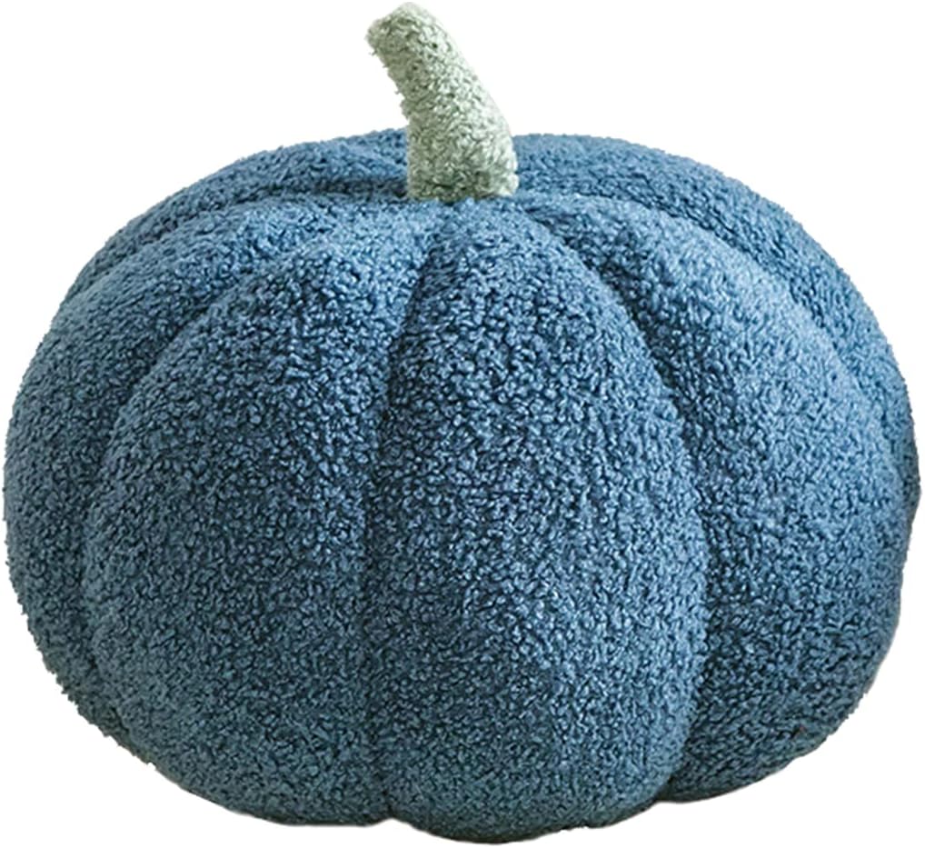 3D Simulated Pumpkin Pillow Plush Pillow Sofa Cushion (7.8inch, Olive)