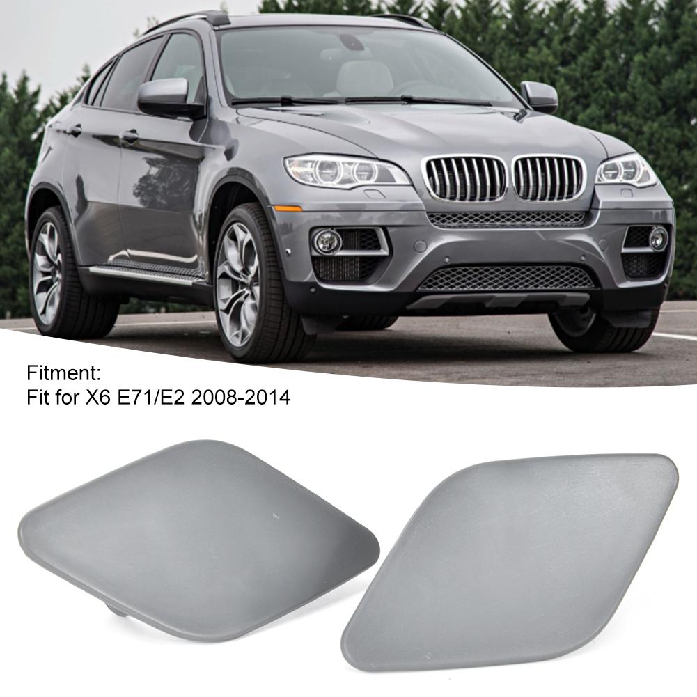 2pcs Left Right Headlight Washer Cover Cap 51657052427 Fits for X6 E71E2 20082014