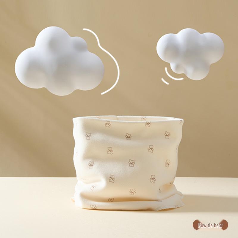 

Дитячий бавовняний баф: Теплий вітрозахисний шарф з петлями для вух для осені/зими 0-8 Years