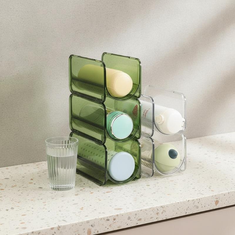 Clear Acrylic Stackable Hair Tool Organizer For Hair Dryer Curling Iron Straightener Bathroom Countertop Storage