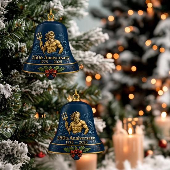 United States 250th Anniversary Bell Ornament Patriotic Christmas Tree Decoration Vintage Metal Commemorative Doorbell for Collectors