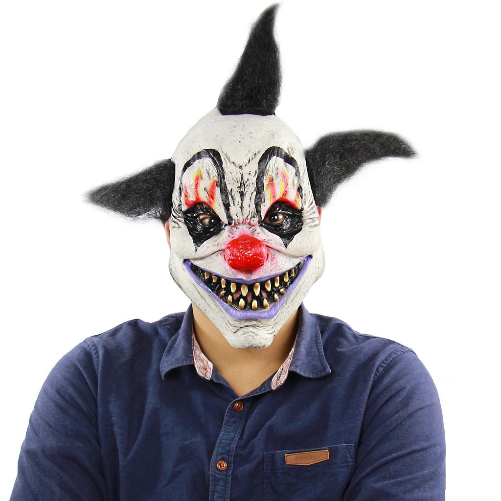 Halloween Mask Creepy Latex Clown Zombie Cosplay Party Horror Make Accessory Up