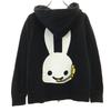 CUNE Back Print Long Sleeve Sweat Zip Hoodie S Black Women Used
