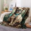 Gem Cat Print Flanelldecke, Hohe Qualität, Bequem für alle Jahreszeiten, Heimdekoration, Wärme und Komfort