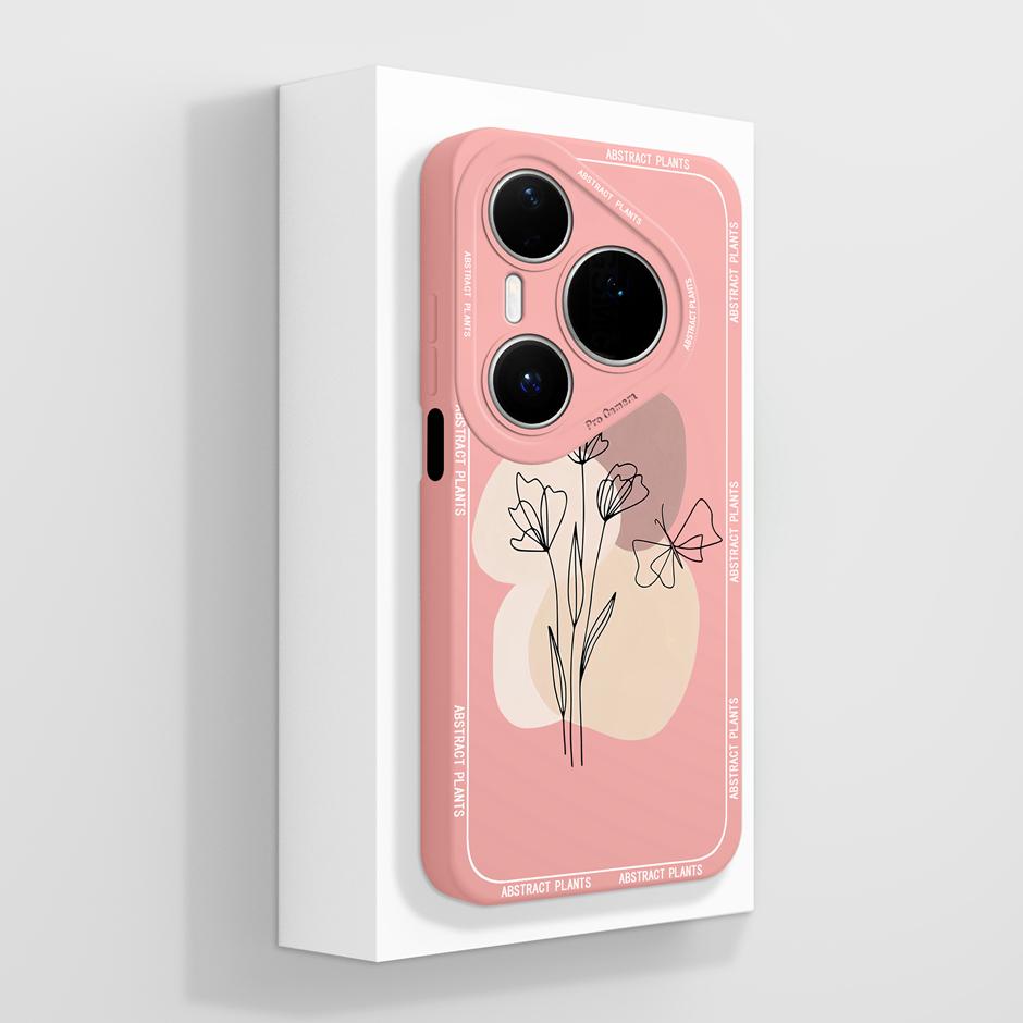 For Huawei Pura 80 Pro Plus Ultra Phone Case Fashion Butterfly Pretty Flowers Liquid Silicone Soft Protective Bumper Cover Funda