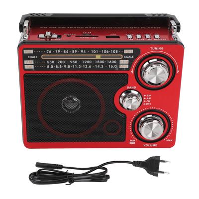 Prenosný rádioprijímač Multifunkčný FM AM SW Plné ručné pásmo Pohodlné rádio Jukebox EÚ