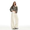 Women's High Waist Wide Leg Jeans Seam Detail Baggy Denim Pants Streetwear For Autumn