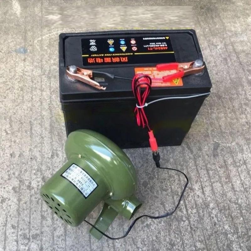 12V BBQ Fan Electric Blacksmith Forge Blower Grill Fans Charcoal Chimney Starter 12V Clips 30W/ 60W/ 100W