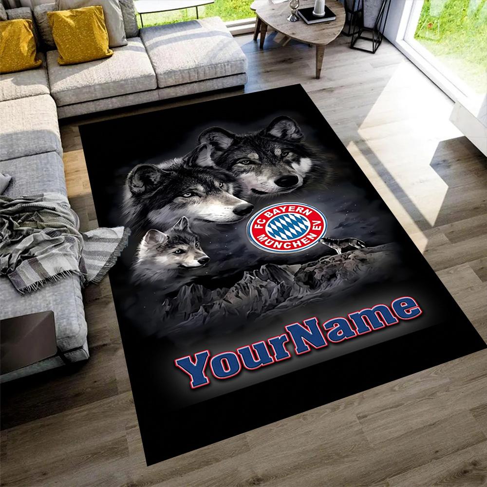 Bayern Munich Customized Name Area Rug Suitable for Living Rooms Study room Playrooms Entryway Anti-slip Rug Decorate Offices Gift for Festivals