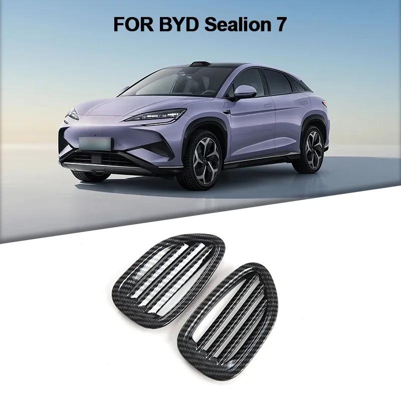 2 Pc Front Upper Air Vent Outlet Cover Trim For BYD Sealion 7 Sea lion 07 EV 2024 2025 Car Accessories