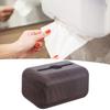 Tissue Box Cover Wood Grain Sy Refill Rectangular Stylish Elegant Napkin Box Holder for Desktop Coffee Table