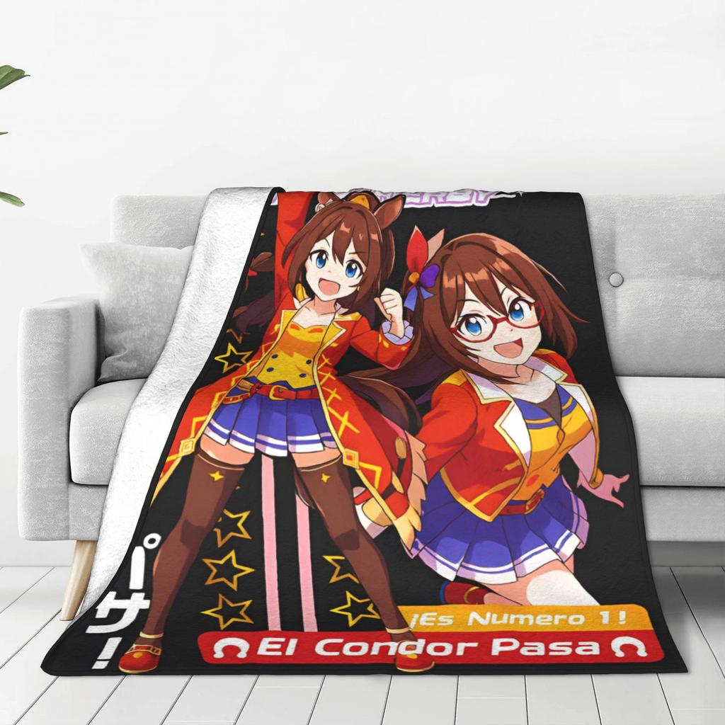 Suzuka Horse Girl Prettys Derbys Plush Blanket Kids Adult Flannel Throw Blanket For Living Room Warm Soft Quality Bedspread