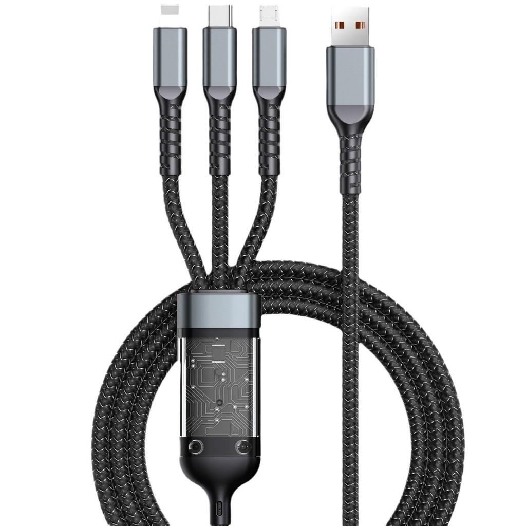 1.2M Fast Charge 100W Transparent Braided Cable with New Interface