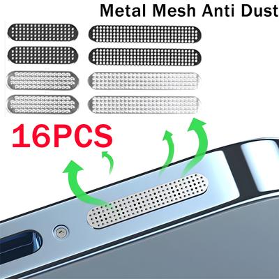 16-1PCS Metal Dustproof Net Stickers For IPhone 17 16 15 Pro Max 16 Plus Speaker Hole Anti-Dust Metal Mesh Dust Cover Universal
