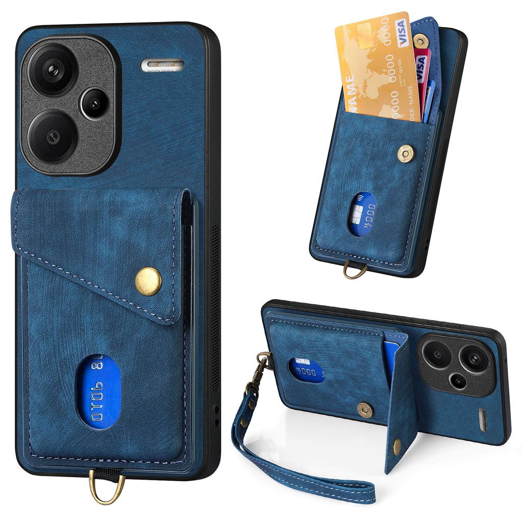D1 For Xiaomi Redmi Note 13 Pro+ 5G Case Kickstand PU+TPU Phone Cover
