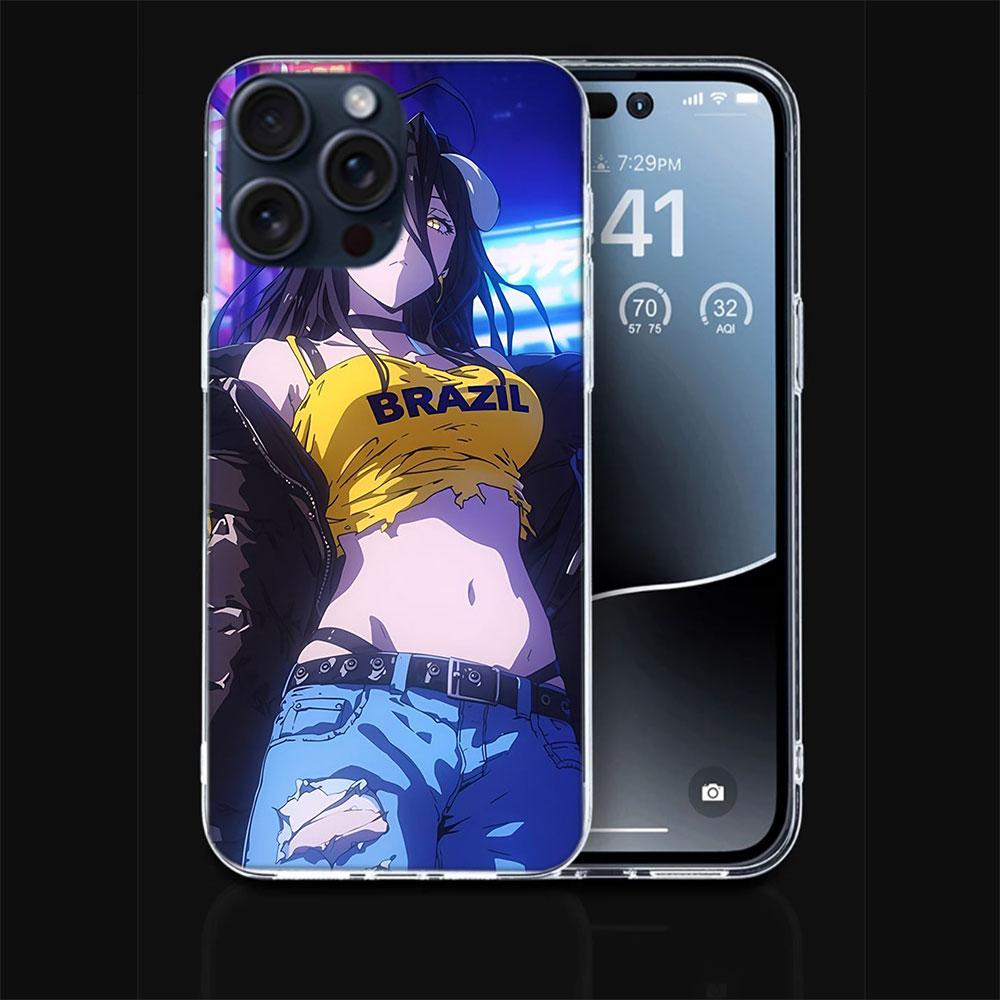 Albedo Overlord Clear Phone Case For Iphone 17 Air 16 Pro Max 15 Pro 14 Plus 17E 16E 11 13 12 Mini Cover Cases Fundas Cell TPU C