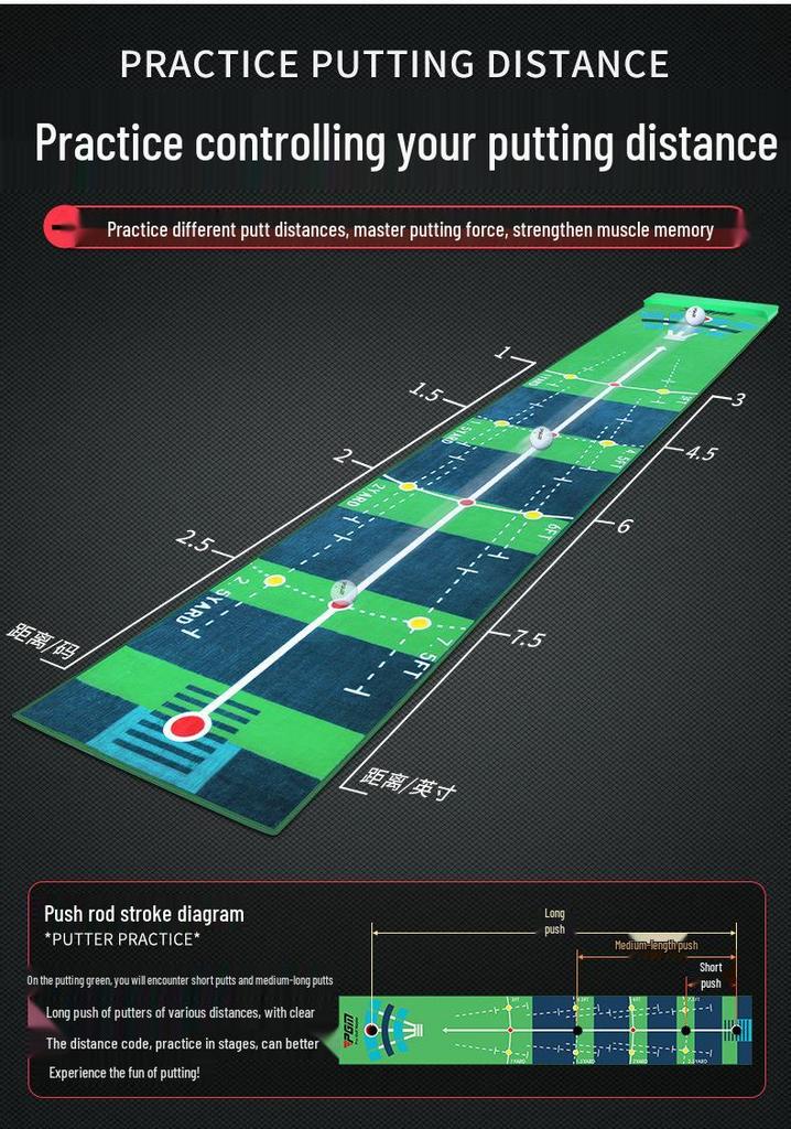 Qingzhou Golf Practice Mat with Putter - Top-Selling Korean Design
