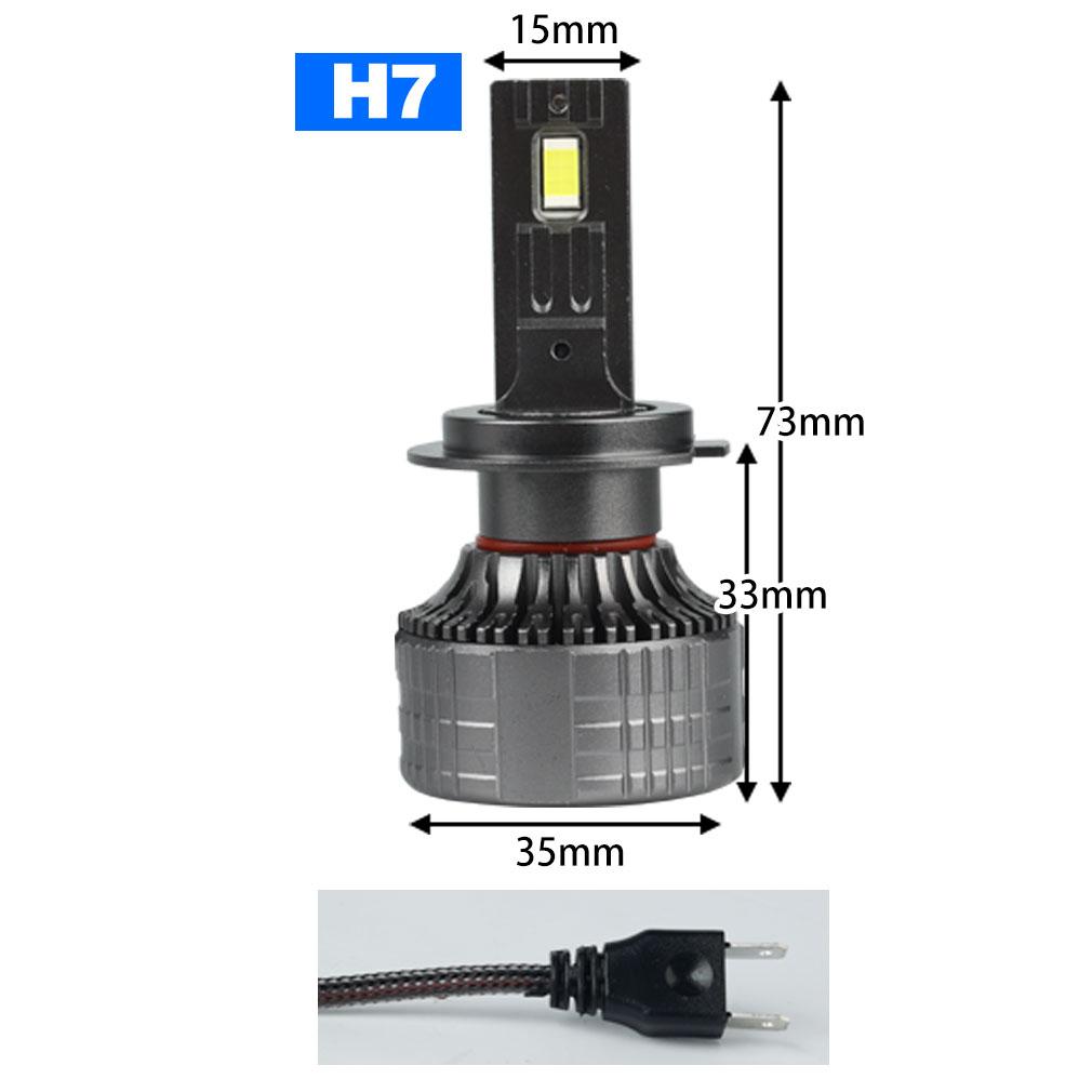 2 szt. 40000LM 150W H1 H4 H7 LED Canbus H8 H11 9005 HB3 9006 HB4 9012 Hir2 Turbo Led żarówki do reflektorów 6000K biała lampa samochodowa podwójna miedziana rura reflektora
