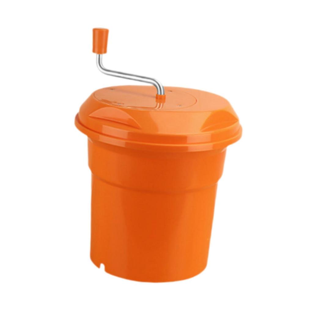 Salad Dryer Kitchen Gadgets Quick Drying Easy to Use Vegetable Fruit Orange 12L