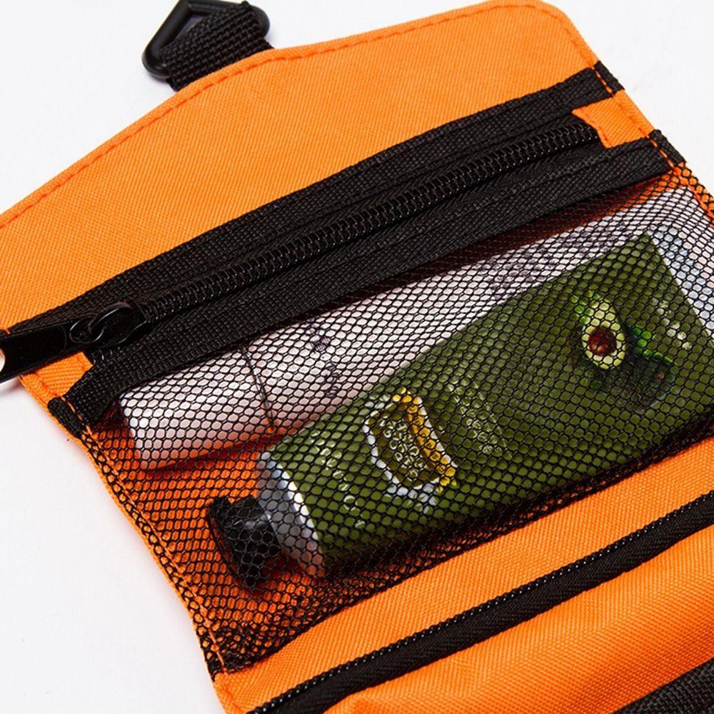 Oxford Cloth Travel Wash Bag Green/Red/Orange Hook Type Hanging Toiletry Bag Waterproof Large Capacity Storage Wash Pouch