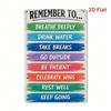 Vintage Relax Metal Sign Mindfulness Wall Art Calming Plaque Home Bedroom Decor