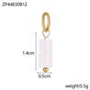Trend Colorful Handmade Natural Stone DIY Necklace Charm Pendant 18K Gold Plated Stainless Steel Accessories Fashion Jewelry