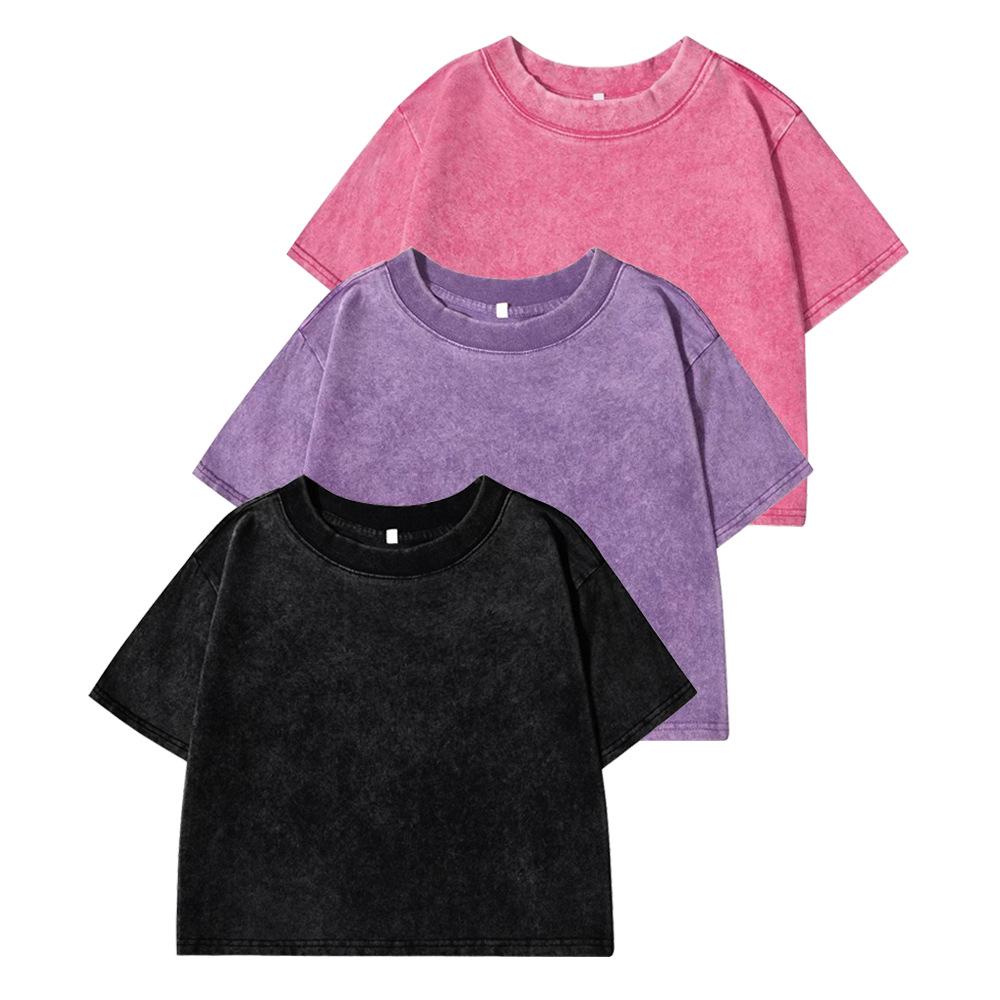 Trendy Loose-Fit Crop Top for Plus-Size - Short-Sleeved Sports T-Shirt