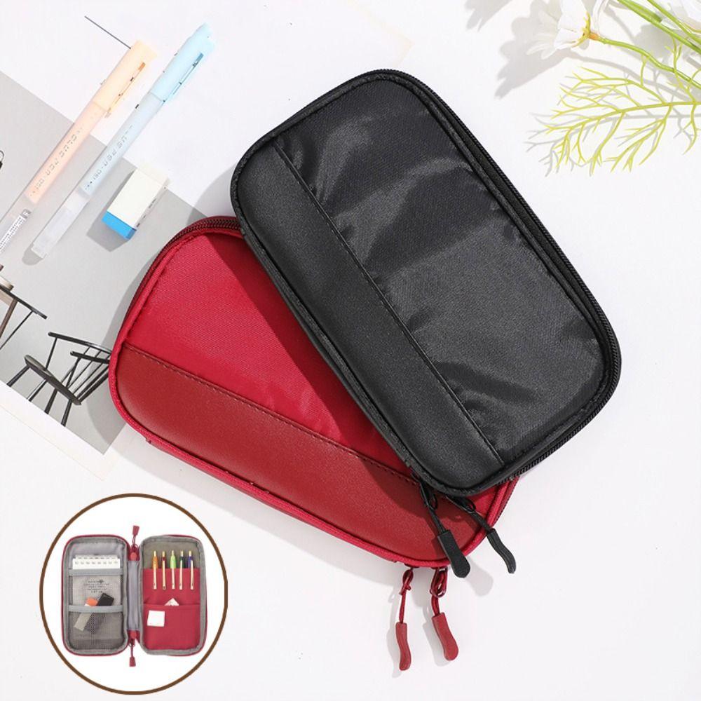 Stationery Organize Simple Pencil Case Oxford Cloth Desktop Storage Bag  School Supplies