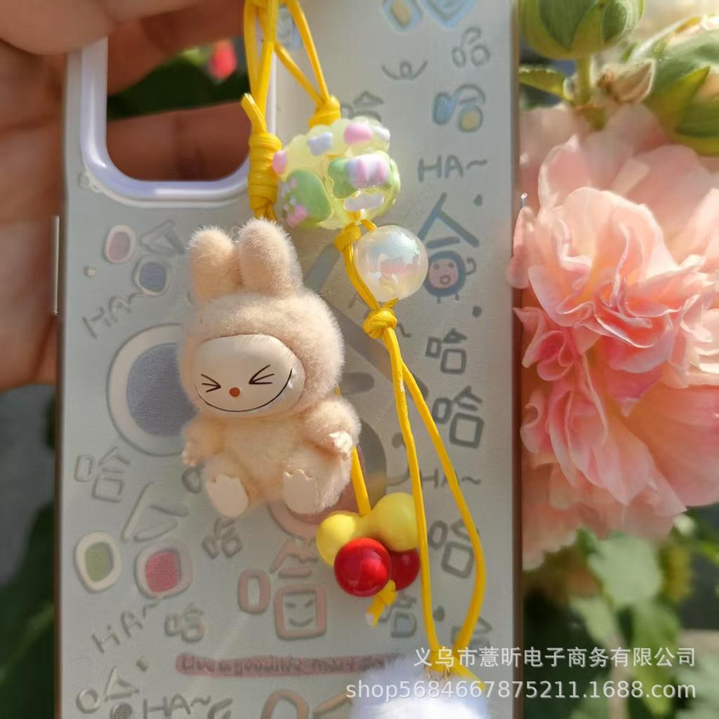 Sitting Hairball Cute Grain Trendy Play Bag Mini Pendant Ornament Keychain