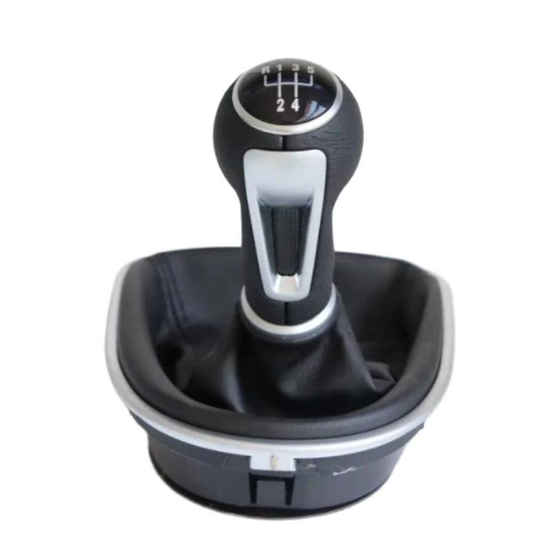 

for Seat Leon II Toledo III Altea XL 2005-2012 PU Leather Car Gear Shift Knob 5/6 Speed Shifter Lever Stick Boot Cover 5 Speed